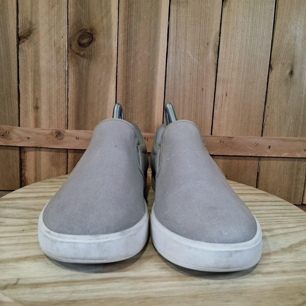 Kizik‎ Venice Shoes Womens 9 Gray Canvas Slip On Comfort Hands Free Sneakers